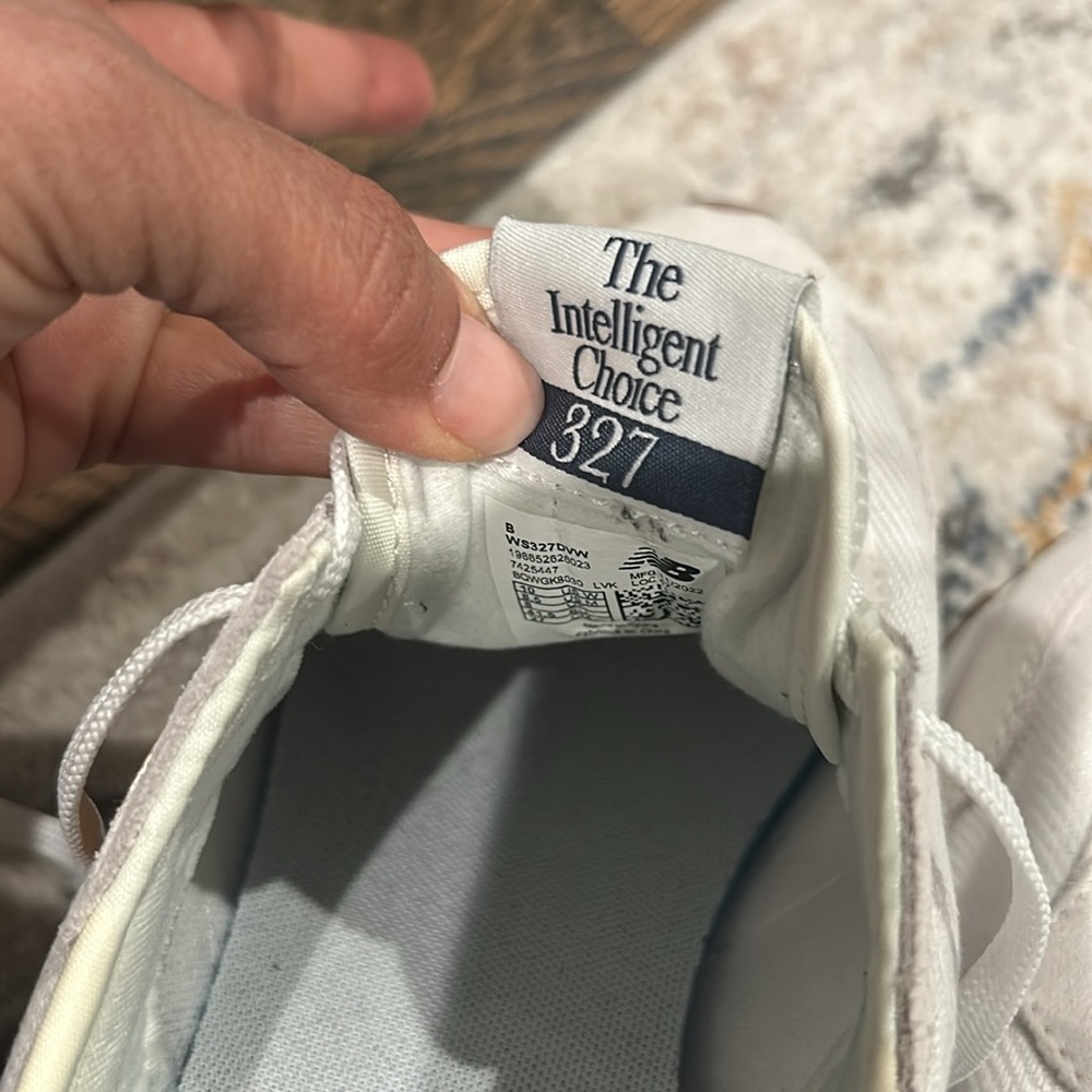New Balance White and Tan Sneakers - Picture 5 of 10
